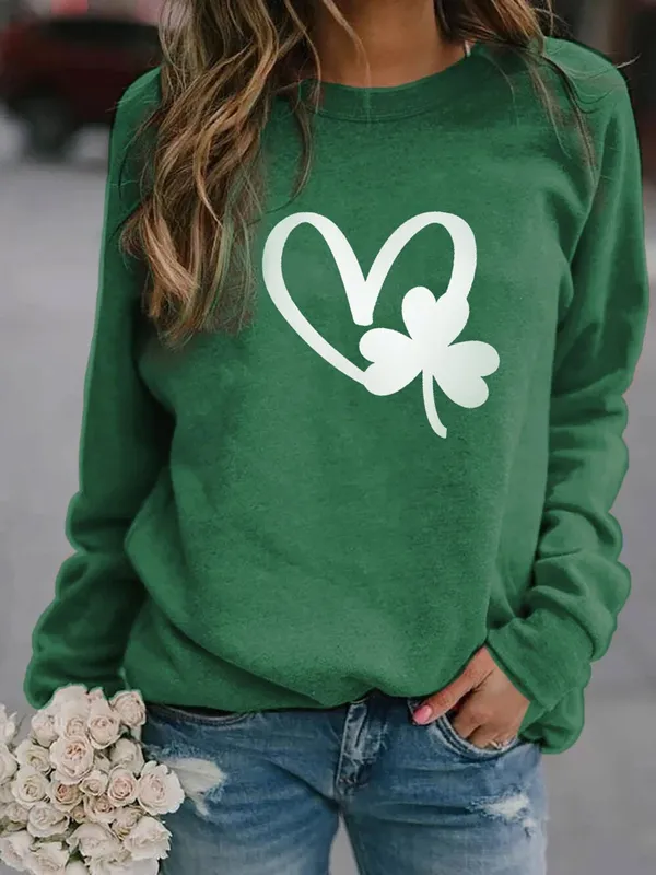 Unisex Hoodies Long Sleeve Streetwear Shamrock