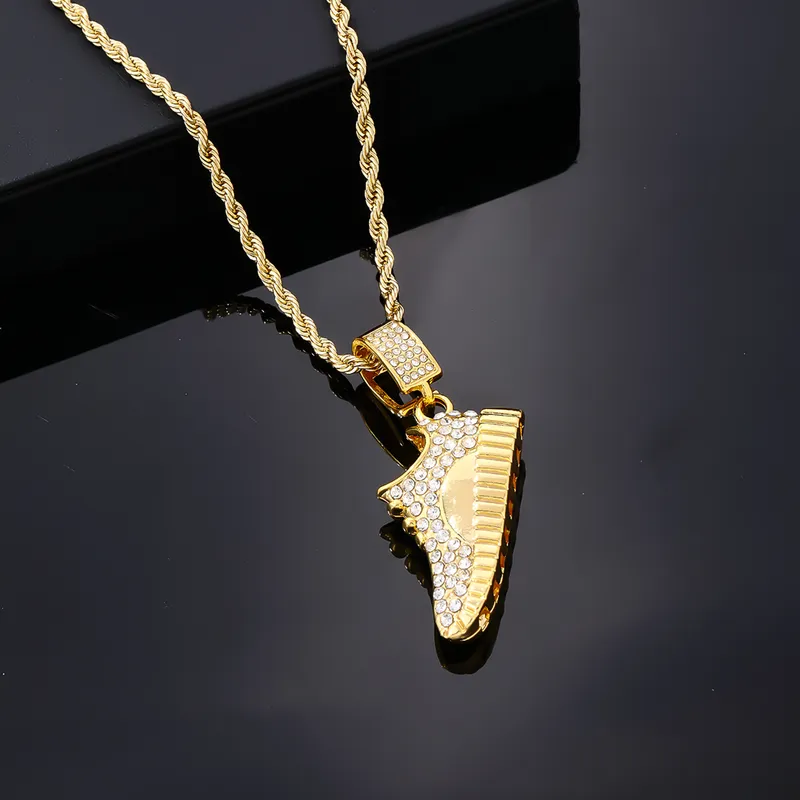 Hip-hop Vintage Style Rock Shoe Charm Delicate Pendant Necklace