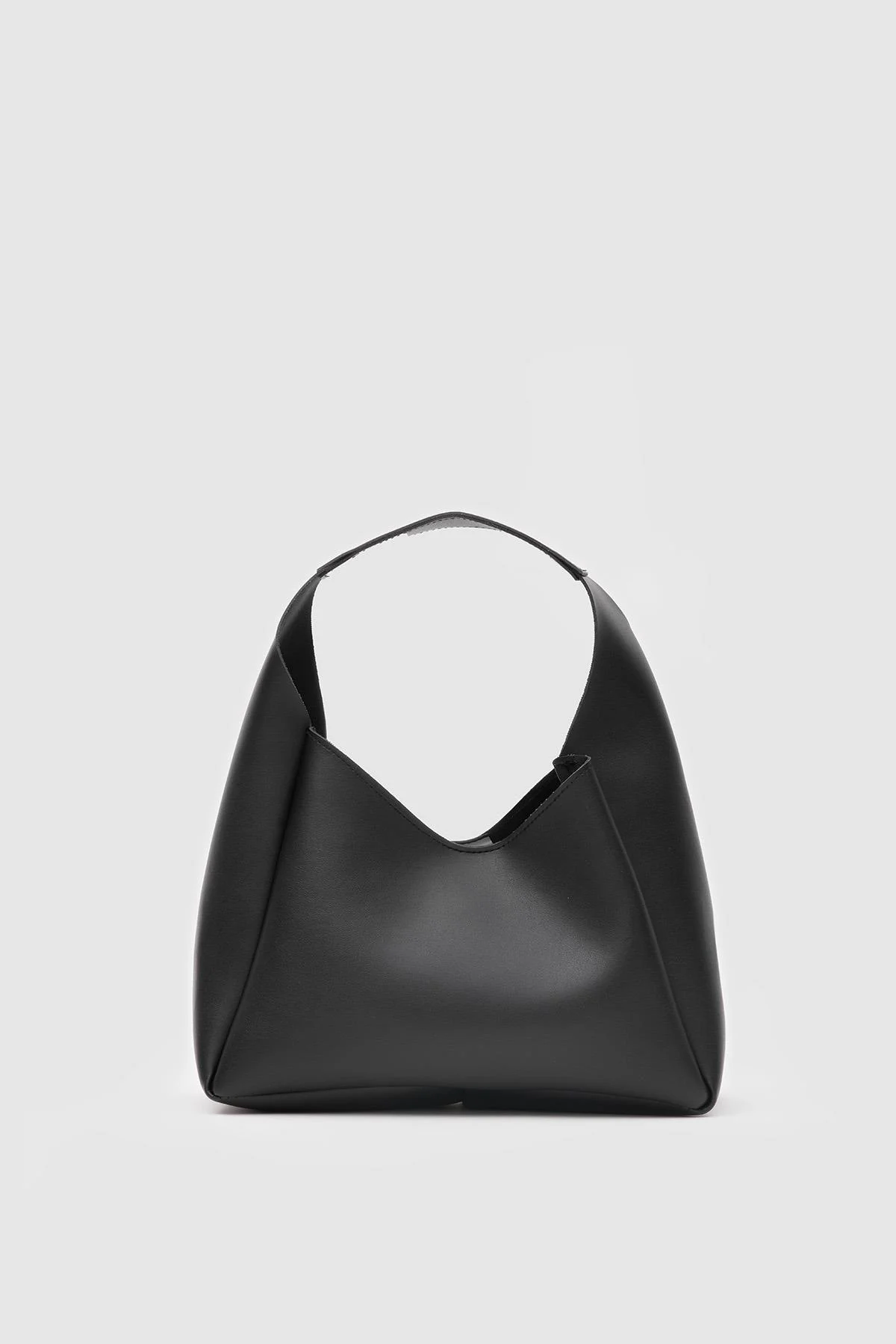 Elegant Black Faux Leather Handbag